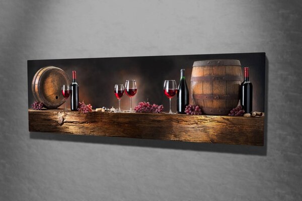 Wallity Obraz na plátne Romantic wine PC010 30x80 cm