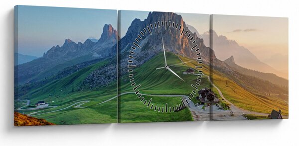 Obraz - Dolomity (s hodinami) (90x30 cm)