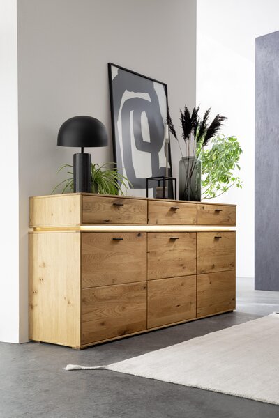 ŠIROKÁ KOMODA, divoký dub, divoký dub, 183/90/44 cm MID.YOU - Komody, Online Only