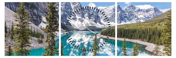 Obraz - Národný park Banff (s hodinami) (90x30 cm)