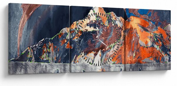 Obraz - Ilustrácia potníkov (s hodinami) (90x30 cm)