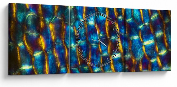 Obraz - Bunková stena (s hodinami) (90x30 cm)