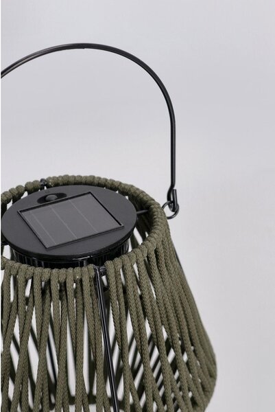 Khaki LED lampáš so solárnym panelom (výška 17 cm) Juny – Yes Everyday