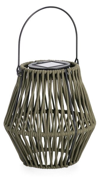 Khaki LED lampáš so solárnym panelom (výška 17 cm) Juny – Yes Everyday