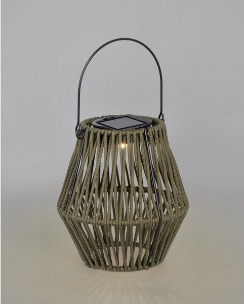 Khaki LED lampáš so solárnym panelom (výška 17 cm) Juny – Yes Everyday