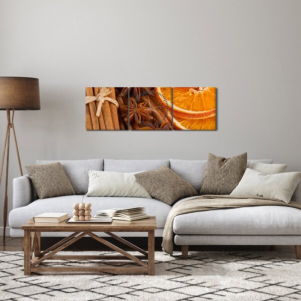 Obraz - Vonné korenie (s hodinami) (90x30 cm)