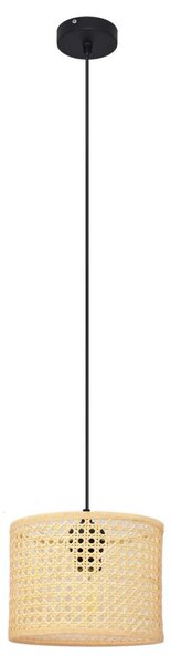 Helam Luster na lanku ALBA 1xE27/60W/230V pr. 20 cm ratan/čierna HE1418 + záruka 3 roky zadarmo