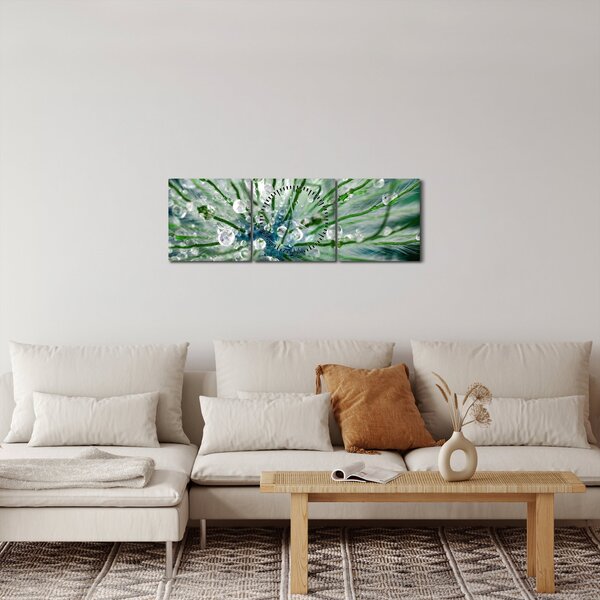 Obraz - Makro snímka kvetu (s hodinami) (90x30 cm)