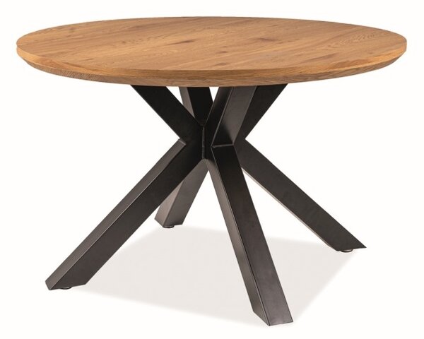 REVIVAL, okrúhly jedálenský stôl, dub, čierna