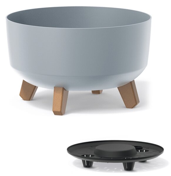 Plastový kvetináč na nožičkách DGRL300L 28,5 cm - svetlosivá