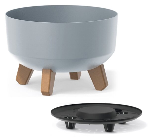 Plastový kvetináč na nožičkách DGRL240L 23,5 cm - svetlosivá