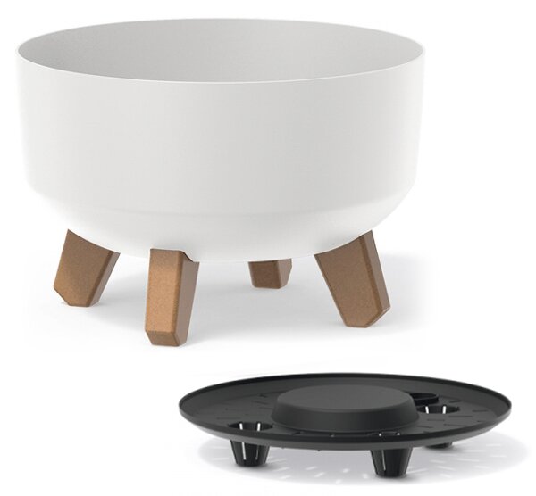 Plastový kvetináč na nožičkách DGRL240L 23,5 cm - biela
