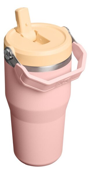 Broskyňová termoska z nehrdzavejúcej ocele 600 ml IceFlow™ Flip Straw 2.0 Tumbler Peach Rose – Stanley