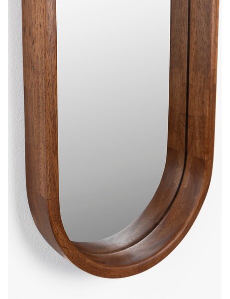 Nástenné zrkadlo s dreveným rámom 24x120 cm Nyko – White Label