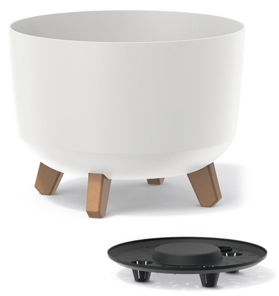 Plastový kvetináč na nožičkách DGRL300 29 cm - biela