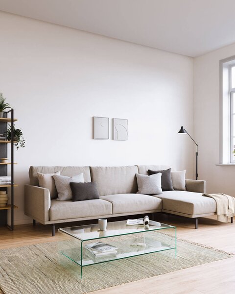 MUZZA KONFERENČNÝ STOLÍK BURANO 110X55 CM SKLO