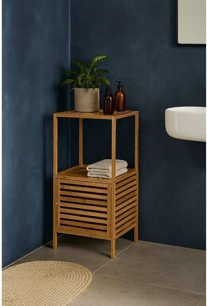 Bambusový kúpeľňový regál v prírodnej farbe 35x80 cm Auren – Essentials