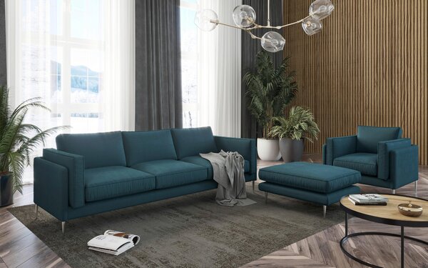 SEDACIA ZOSTAVA, textil, petrolejová Livetastic - Online Only obývacie izby, Online Only