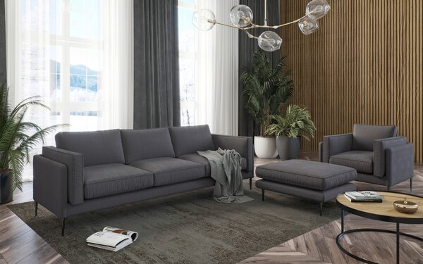 SEDACIA ZOSTAVA, textil, sivohnedá Livetastic - Online Only obývacie izby, Online Only