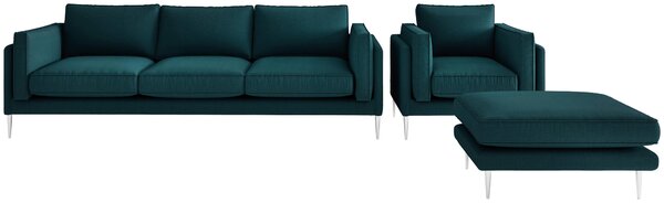 SEDACIA ZOSTAVA, textil, tmavozelená Livetastic - Online Only obývacie izby, Online Only