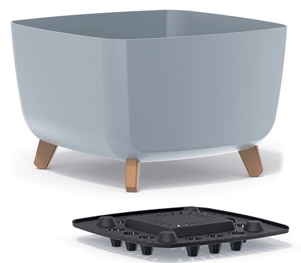Plastový kvetináč na nožičkách DGQL400 39 cm - svetlosivá