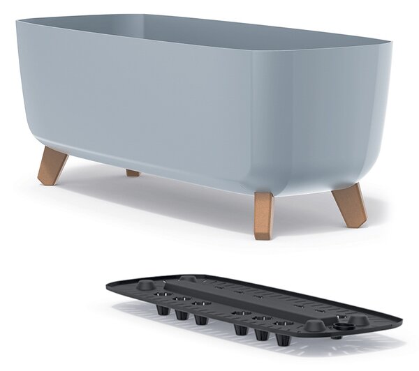 Plastový kvetináč na nožičkách DGCL600 58 cm - svetlosivá