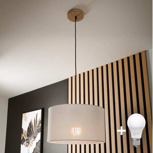 Brilagi - LED Luster na lanku ANTHONY 1xE27/60W/230V dub/biela