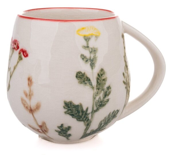 Biely porcelánový hrnček 240 ml Flower Garden – Dakls