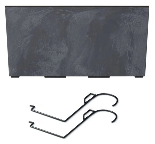 Plastový balkónový kvetináč DUC400EW 39,5 cm - antracit
