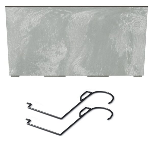 Plastový balkónový kvetináč DUC400EW 39,5 cm - sivý betón