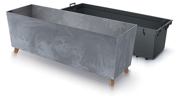 Plastový kvetináč na nožičkách DUC800NE 77 cm - marengo