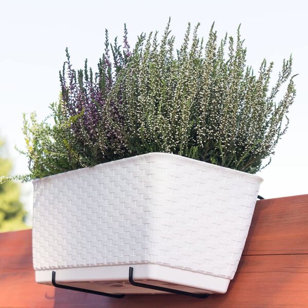 Plastový balkónový kvetináč DRL400PW 38,6 cm - mocca