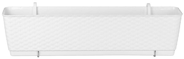 Plastový balkónový kvetináč DRL500PW 49,2 cm - biela