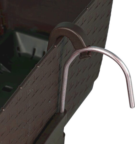 Plastový balkónový kvetináč DRL500PW 49,2 cm - hnedá