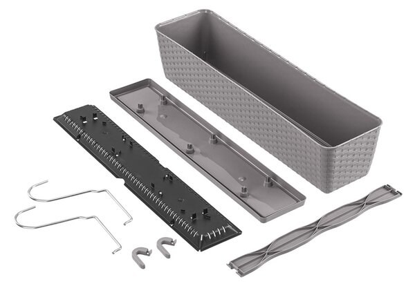 Plastový balkónový kvetináč DRL600PW 59 cm - mocca
