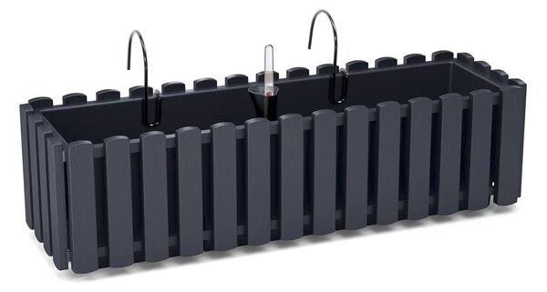 Samozavlažovací plastový balkónový kvetináč DDEF600W 58 cm - antracit