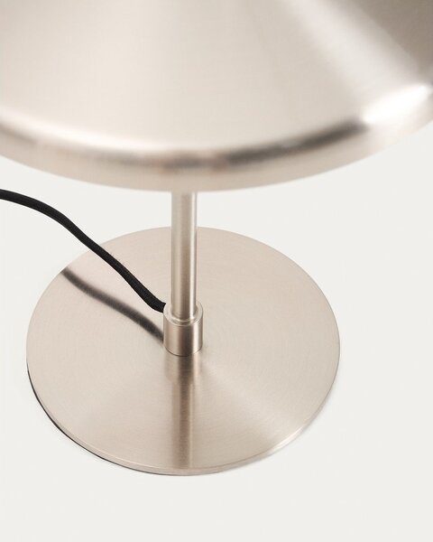 Stolová lampa v striebornej farbe s kovovým tienidlom (výška 32,5 cm) Nuvira – Kave Home