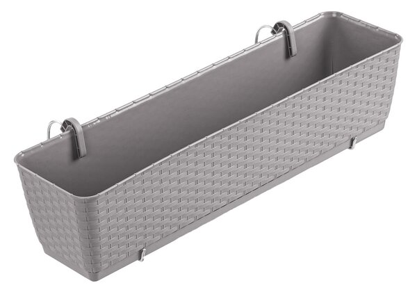 Plastový balkónový kvetináč DRL600PW 59 cm - mocca