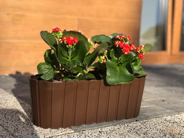 Plastový balkónový kvetináč DDECZ400 38,3 cm - hnedá
