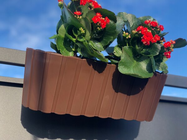 Plastový balkónový kvetináč DDECZ400 38,3 cm - hnedá