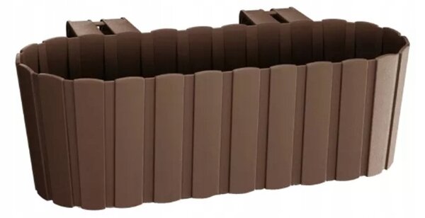 Plastový balkónový kvetináč DDECZ400 38,3 cm - hnedá