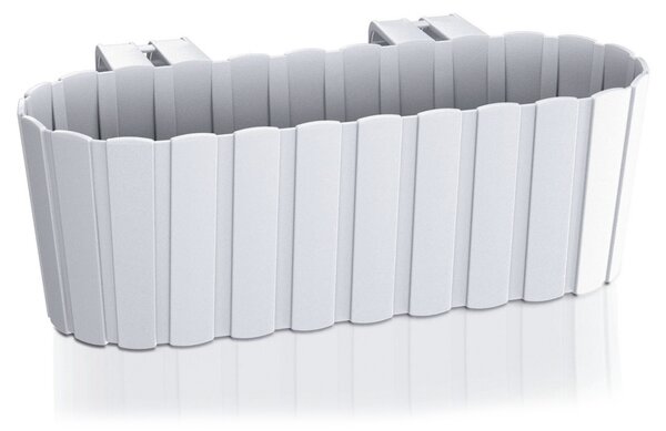 Plastový balkónový kvetináč DDECZ400 38,3 cm - biela
