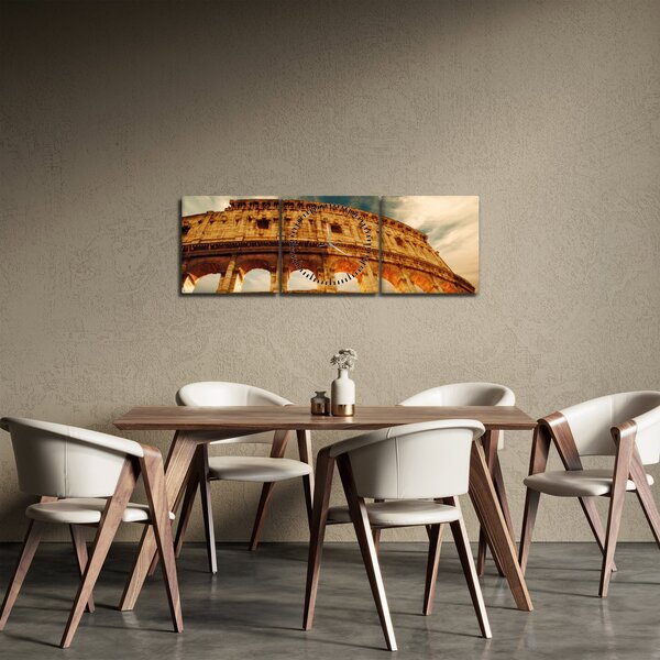 Obraz - Rímske Koloseum (s hodinami) (90x30 cm)