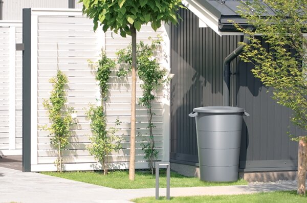 Plastová záhradná nádoba s úchytkami IDSM120U 120 l - svetlosivá