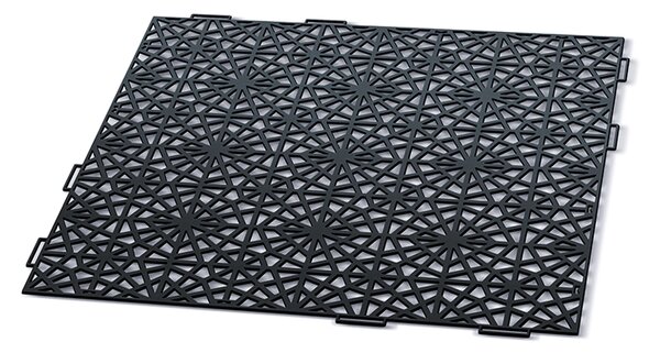 Plastové záhradné dlaždice (32 ks) IAK401 39,7x39,7 cm - čierna