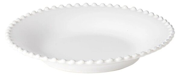 Biely kameninový tanier na polievku Costa Nova Pearl, ⌀ 24 cm