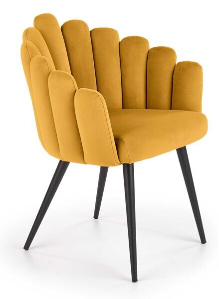 Halmar K410 jedálenská stolička horčicová velvet