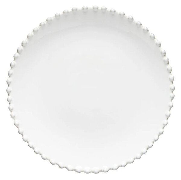 Biely kameninový dezertný tanier Costa Nova Pearl, ⌀ 22 cm