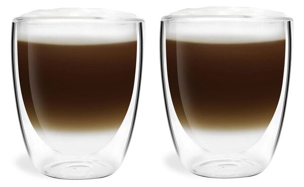 Dvojstenné/na latte sklenené hrnčeky v súprave 2 ks 320 ml Amo – Vialli Design