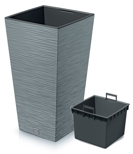 Plastový kvetináč DFSH200 20 cm - sivý betón
